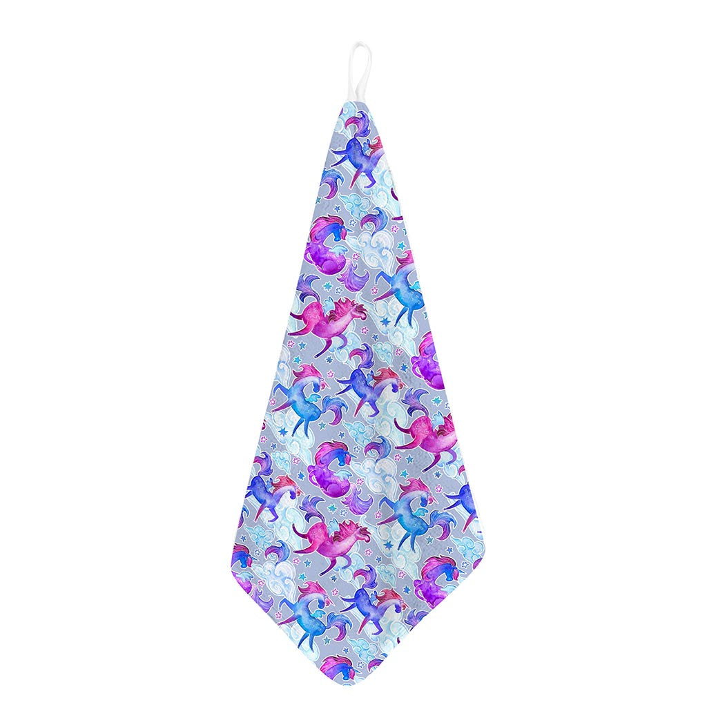 Unicorn Paradise Pattern Print Hand Towel
