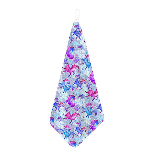 Unicorn Paradise Pattern Print Hand Towel