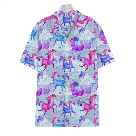 Unicorn Paradise Pattern Print Hawaiian Shirt