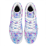 Unicorn Paradise Pattern Print High Top Leather Sneakers