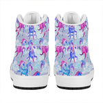 Unicorn Paradise Pattern Print High Top Leather Sneakers