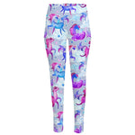 Unicorn Paradise Pattern Print High-Waisted Pocket Leggings