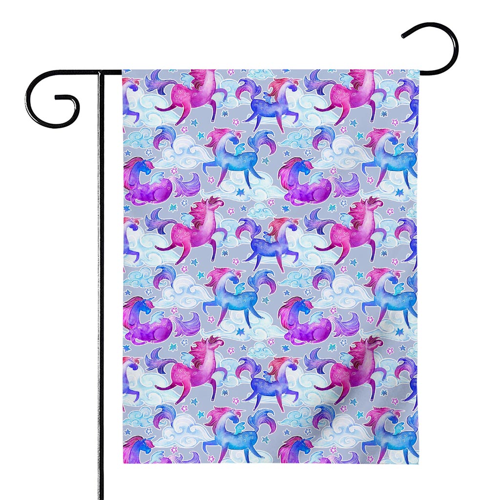 Unicorn Paradise Pattern Print House Flag