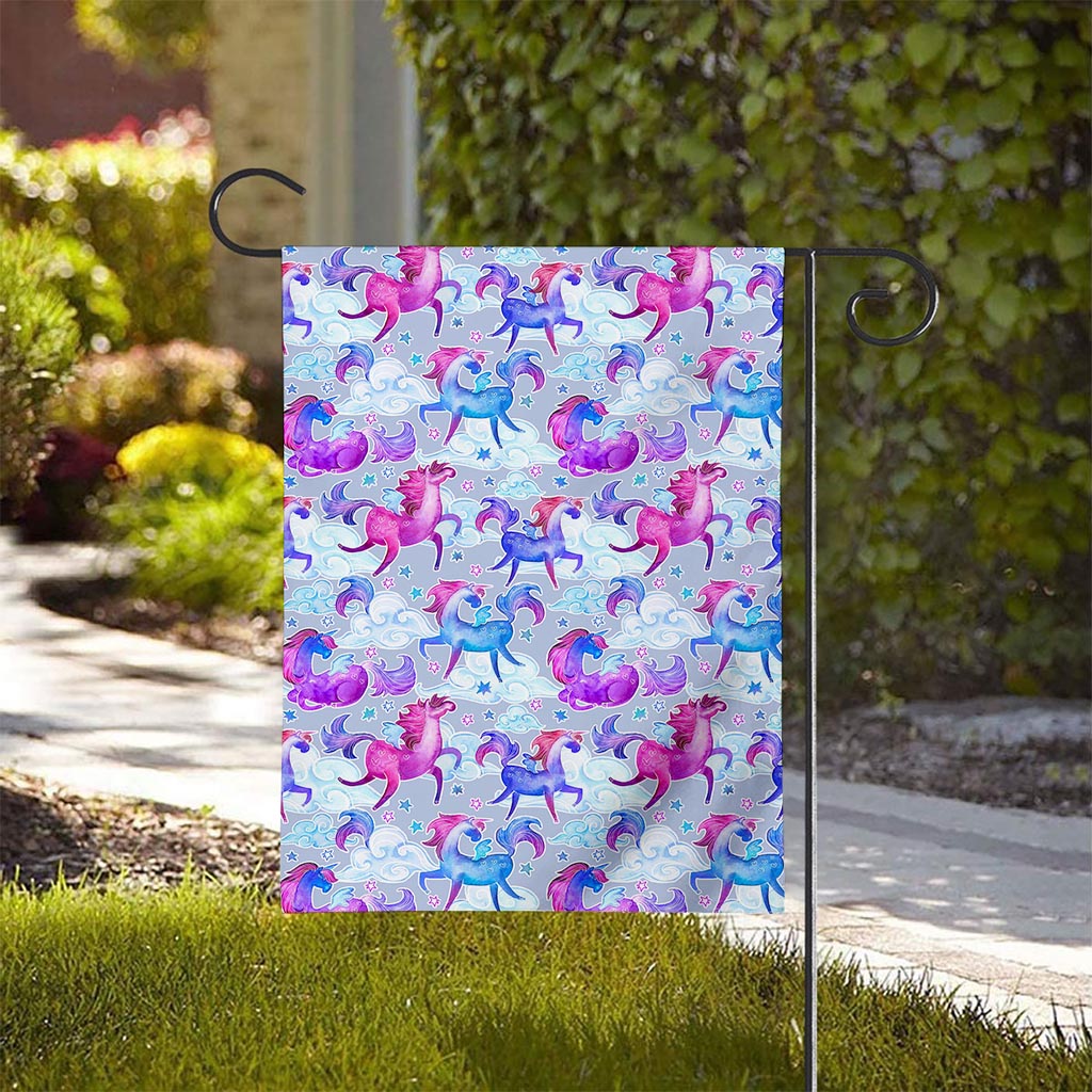 Unicorn Paradise Pattern Print House Flag