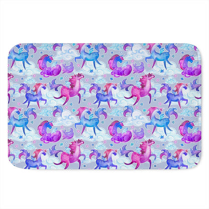 Unicorn Paradise Pattern Print Indoor Door Mat