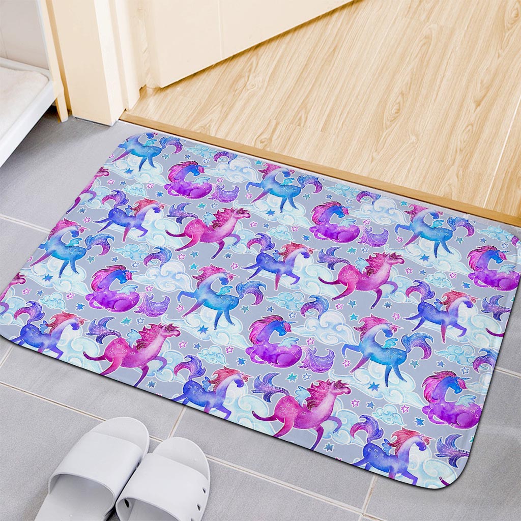 Unicorn Paradise Pattern Print Indoor Door Mat
