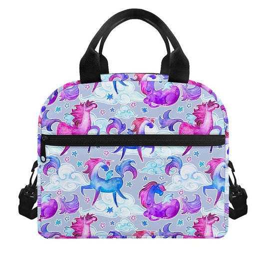 Unicorn Paradise Pattern Print Insulated Lunch Bag