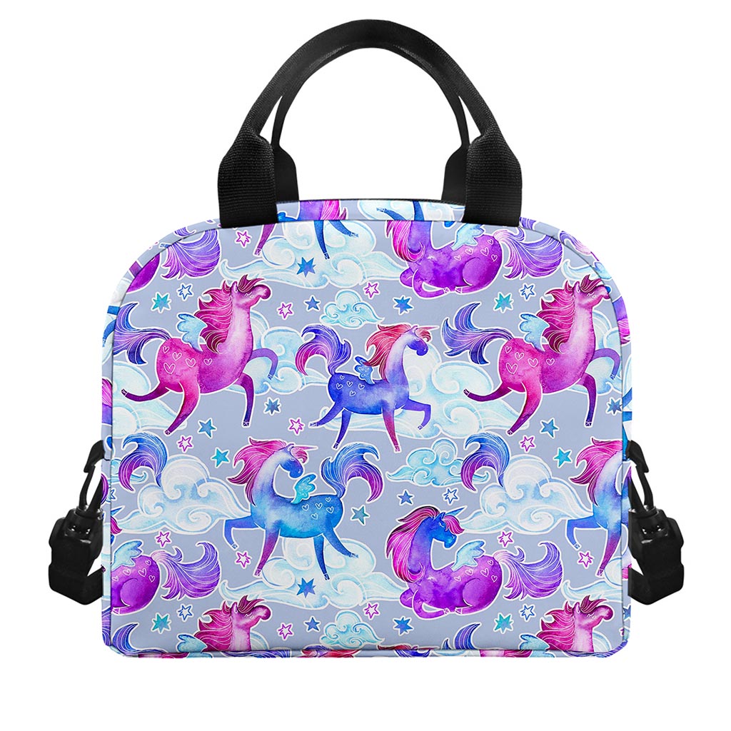 Unicorn Paradise Pattern Print Insulated Lunch Bag