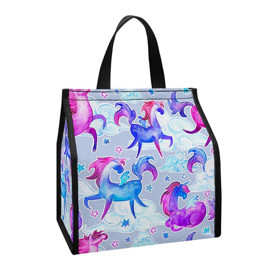 Unicorn Paradise Pattern Print Insulated Lunch Tote