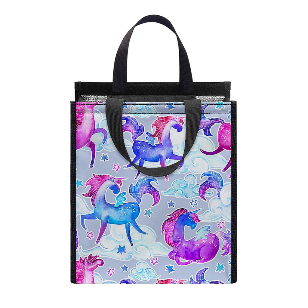 Unicorn Paradise Pattern Print Insulated Lunch Tote