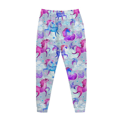 Unicorn Paradise Pattern Print Jogger Pants