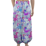 Unicorn Paradise Pattern Print Lantern Pants