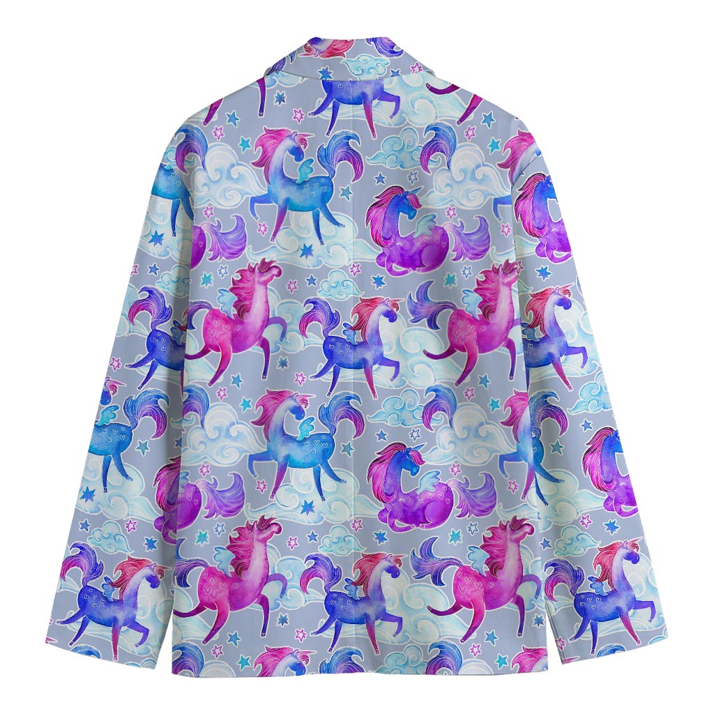 Unicorn Paradise Pattern Print Men's Blazer