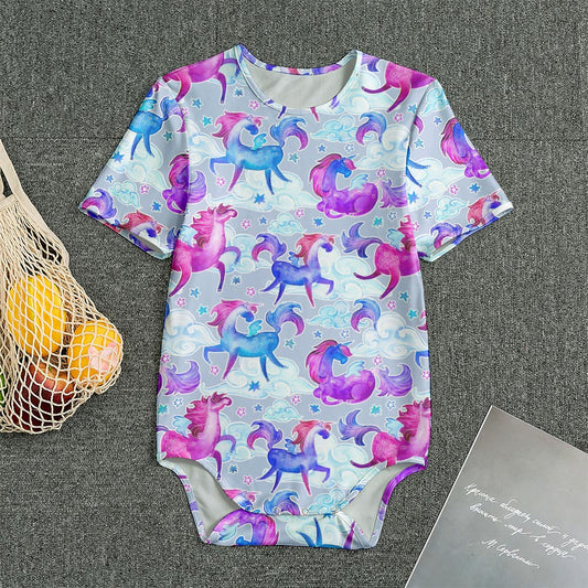 Unicorn Paradise Pattern Print Men's Bodysuit