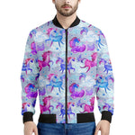 Unicorn Paradise Pattern Print Men's Bomber Jacket