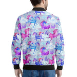 Unicorn Paradise Pattern Print Men's Bomber Jacket