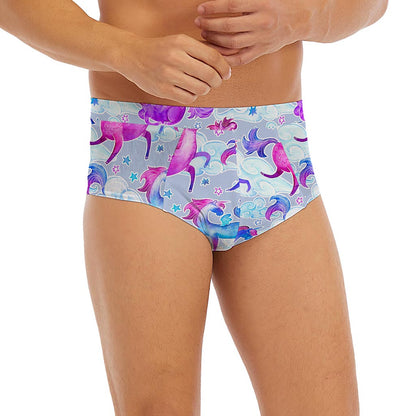 Unicorn Paradise Pattern Print Men's Briefs