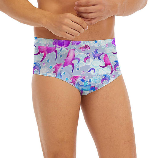Unicorn Paradise Pattern Print Men's Briefs