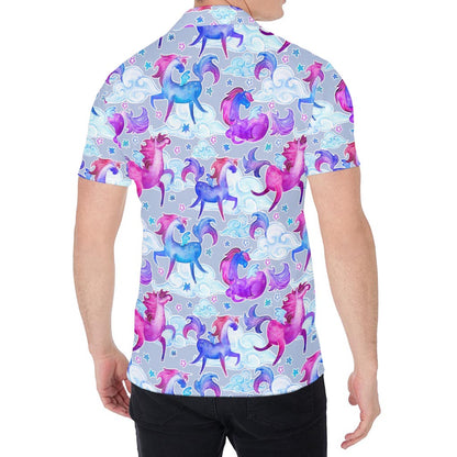 Unicorn Paradise Pattern Print Men's Shirt