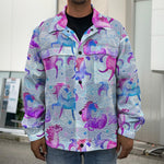 Unicorn Paradise Pattern Print Men's Shirt Jacket