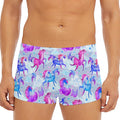Unicorn Paradise Pattern Print Men's Short Boxer Briefs