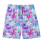 Unicorn Paradise Pattern Print Men's Swim Trunks