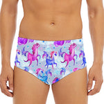 Unicorn Paradise Pattern Print Men's Triangle Swim Briefs
