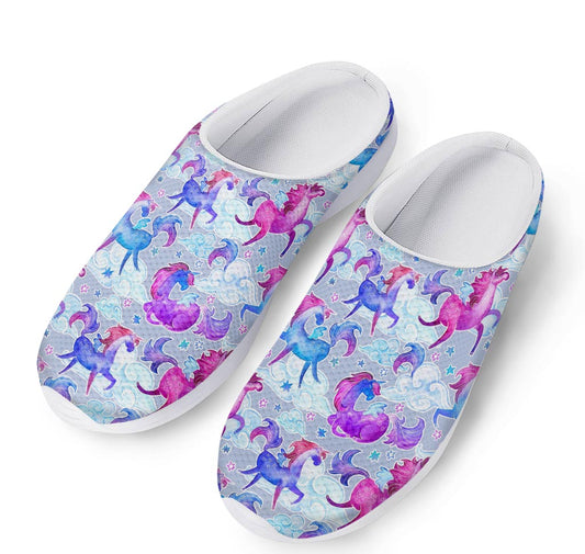 Unicorn Paradise Pattern Print Mesh Casual Shoes