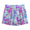 Unicorn Paradise Pattern Print Mesh Shorts