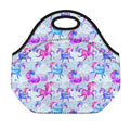 Unicorn Paradise Pattern Print Neoprene Lunch Bag