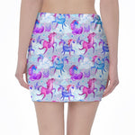 Unicorn Paradise Pattern Print Pencil Mini Skirt