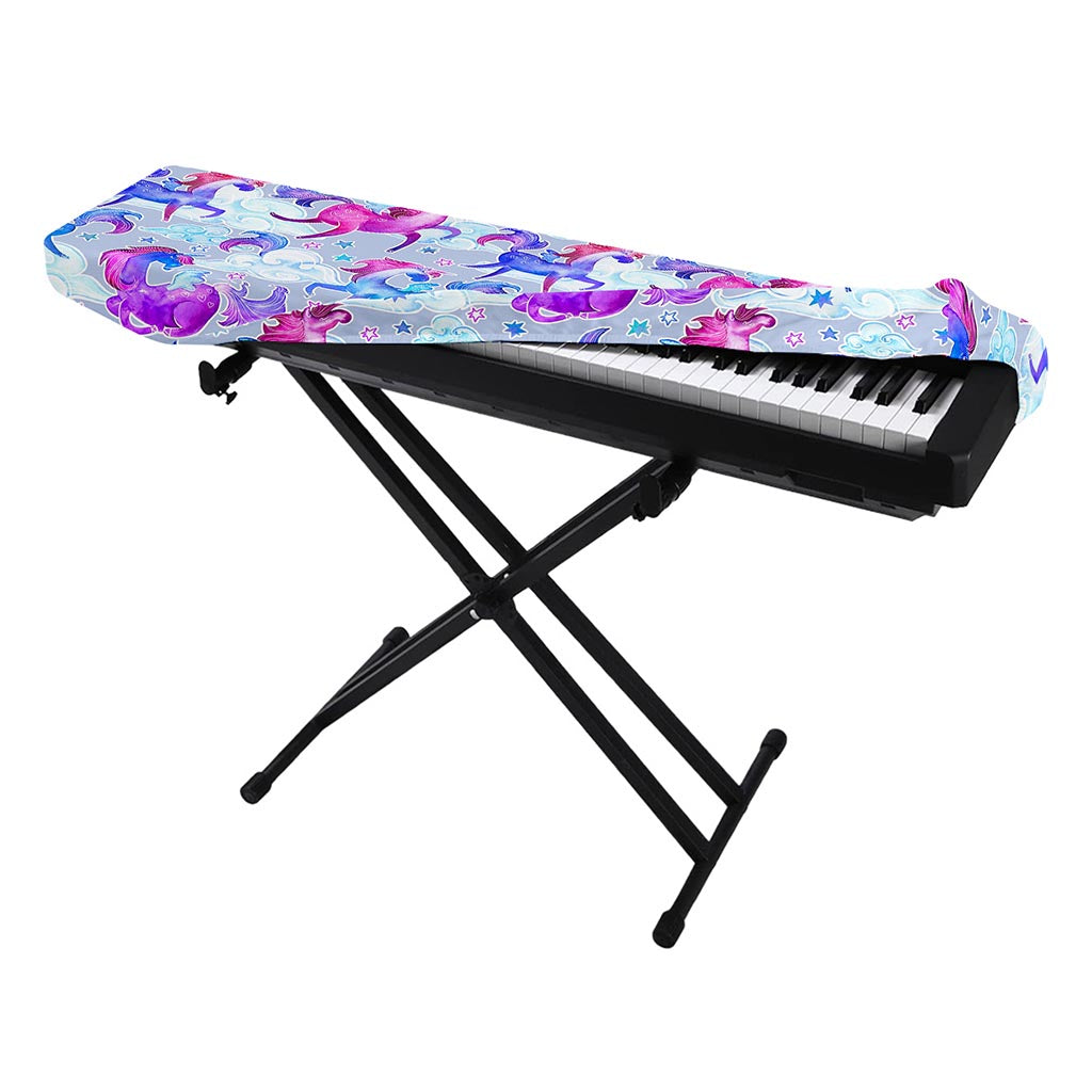 Unicorn Paradise Pattern Print Piano Keyboard Cover