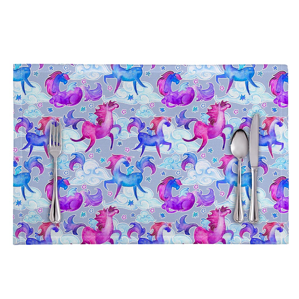 Unicorn Paradise Pattern Print Placemat
