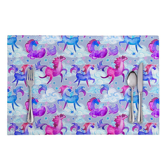Unicorn Paradise Pattern Print Placemat