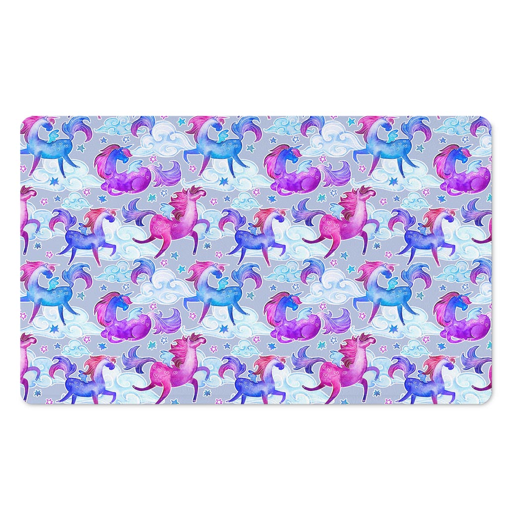 Unicorn Paradise Pattern Print Polyester Doormat