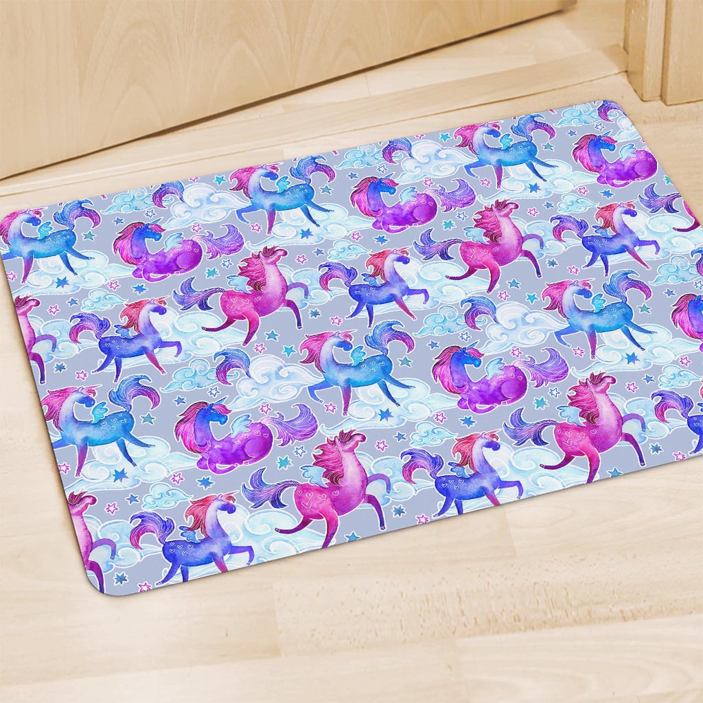 Unicorn Paradise Pattern Print Polyester Doormat