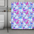Unicorn Paradise Pattern Print Polyester Shower Curtain