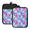 Unicorn Paradise Pattern Print Pot Holders With Pocket