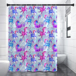 Unicorn Paradise Pattern Print Premium Shower Curtain