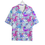 Unicorn Paradise Pattern Print Rayon Hawaiian Shirt