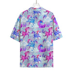 Unicorn Paradise Pattern Print Rayon Hawaiian Shirt