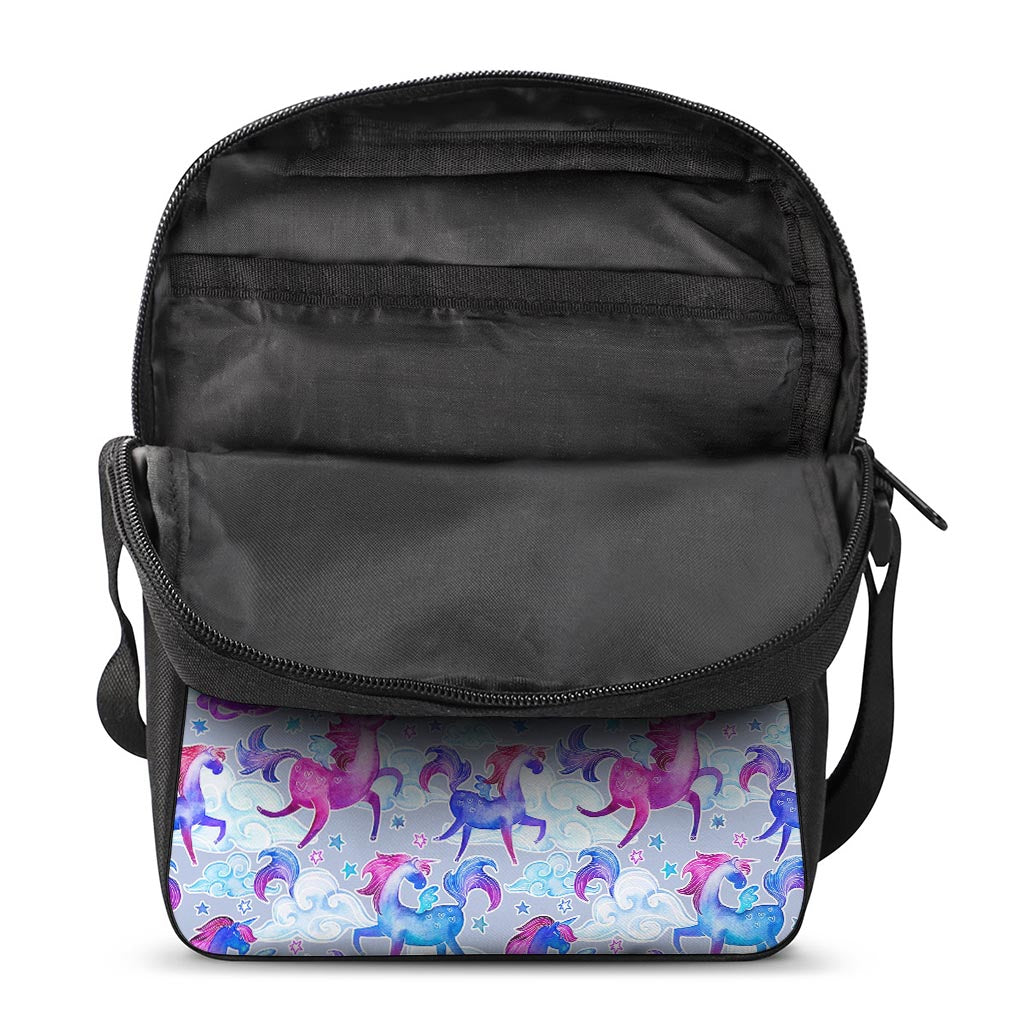 Unicorn Paradise Pattern Print Rectangular Crossbody Bag