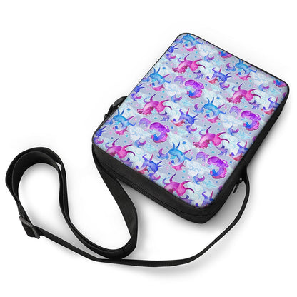 Unicorn Paradise Pattern Print Rectangular Crossbody Bag
