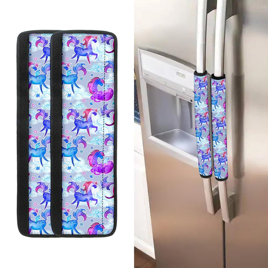 Unicorn Paradise Pattern Print Refrigerator Handle Covers