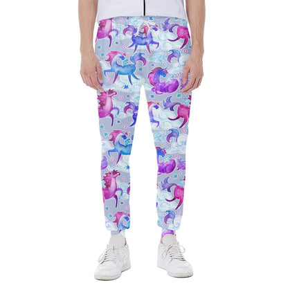Unicorn Paradise Pattern Print Scuba Joggers