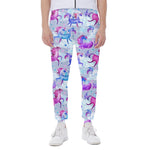 Unicorn Paradise Pattern Print Scuba Joggers