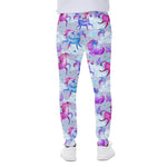 Unicorn Paradise Pattern Print Scuba Joggers