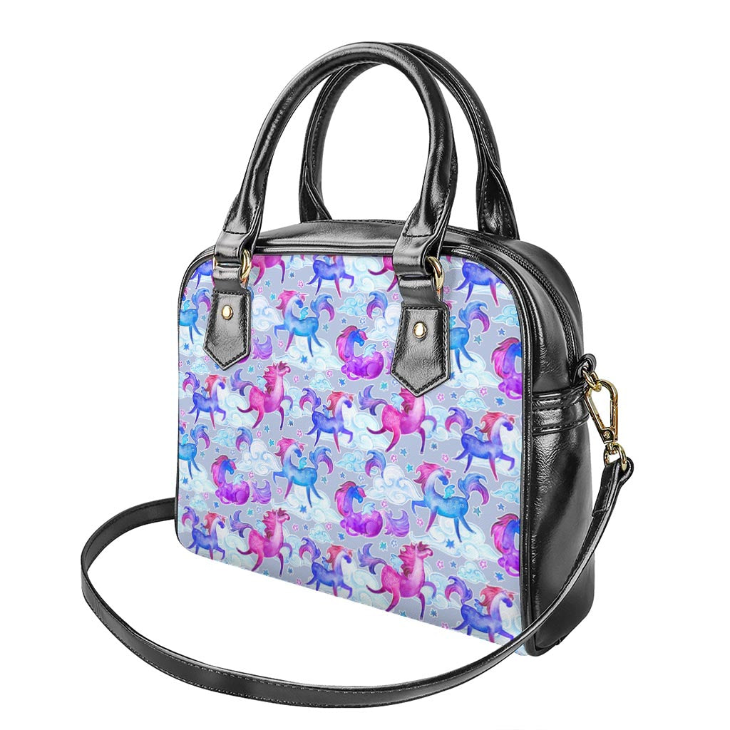Unicorn Paradise Pattern Print Shoulder Handbag