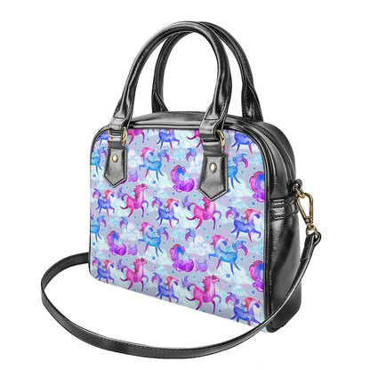 Unicorn Paradise Pattern Print Shoulder Handbag