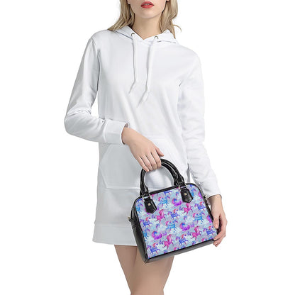 Unicorn Paradise Pattern Print Shoulder Handbag